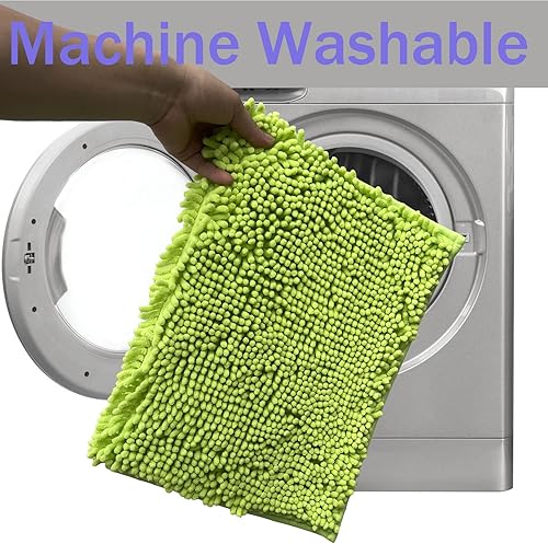 Miniatura 184 de Juego de 3 alfombras de baño extrasuaves y absorbentes, alfombras de baño de felpilla, alfombra de felpa antideslizante, juego de baño con alfombras