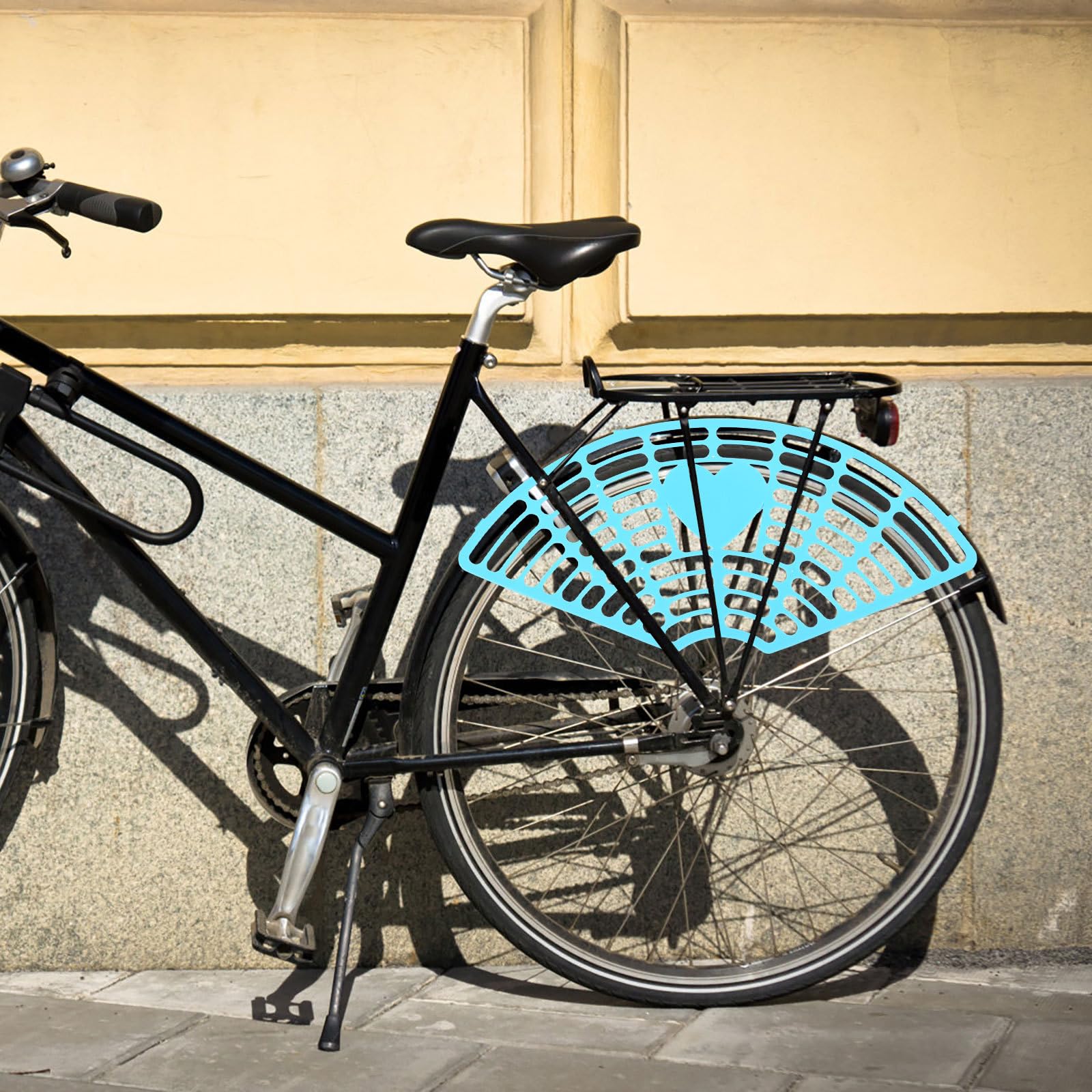 Fahrrad Rücksitz Schutznetz 2 Stück aus Bruchfestem Kunststoff mit Hinterrad Fußschutz für Damen und Herrenfahrräder
