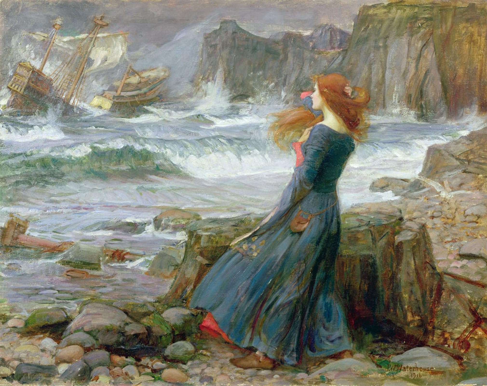 SERENDIPITP Vintage Picture Print on Canvas Wall Art Poster Spring Song. by John William Waterhouse Artwork Print Poster for Wall Decor 60x90cm