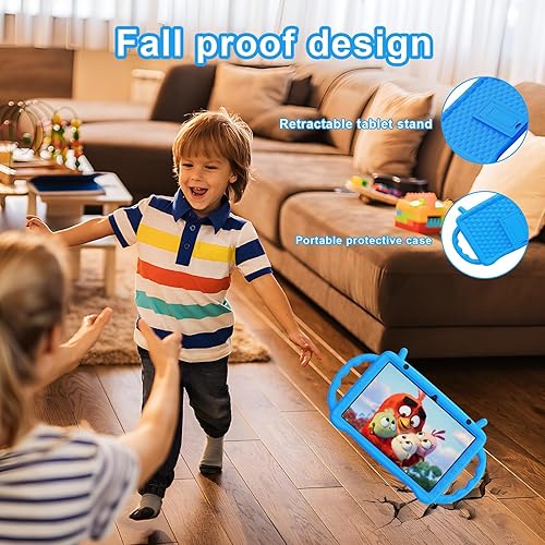 Miniatura 2 de Semeakoko Tablet para niños Android 14 de 10 pulgadas con mango a prueba de golpes, octa-core 10GB+64GB, pantalla HD de 1280 x 800, controles