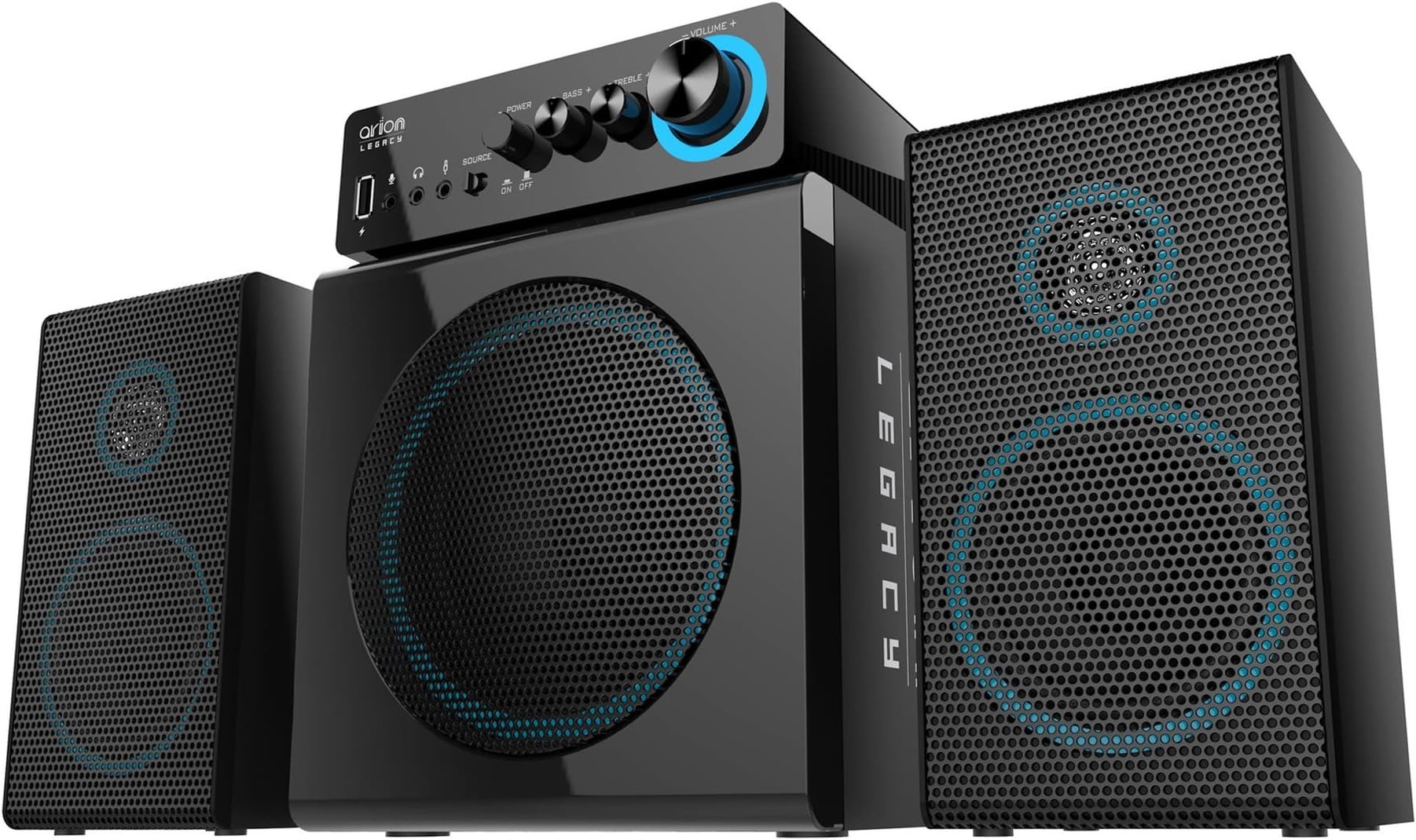 Deep Sonar Arion Legacy 300 Medium Size 2.1 PC Speakers with Subwoofers and Control Box