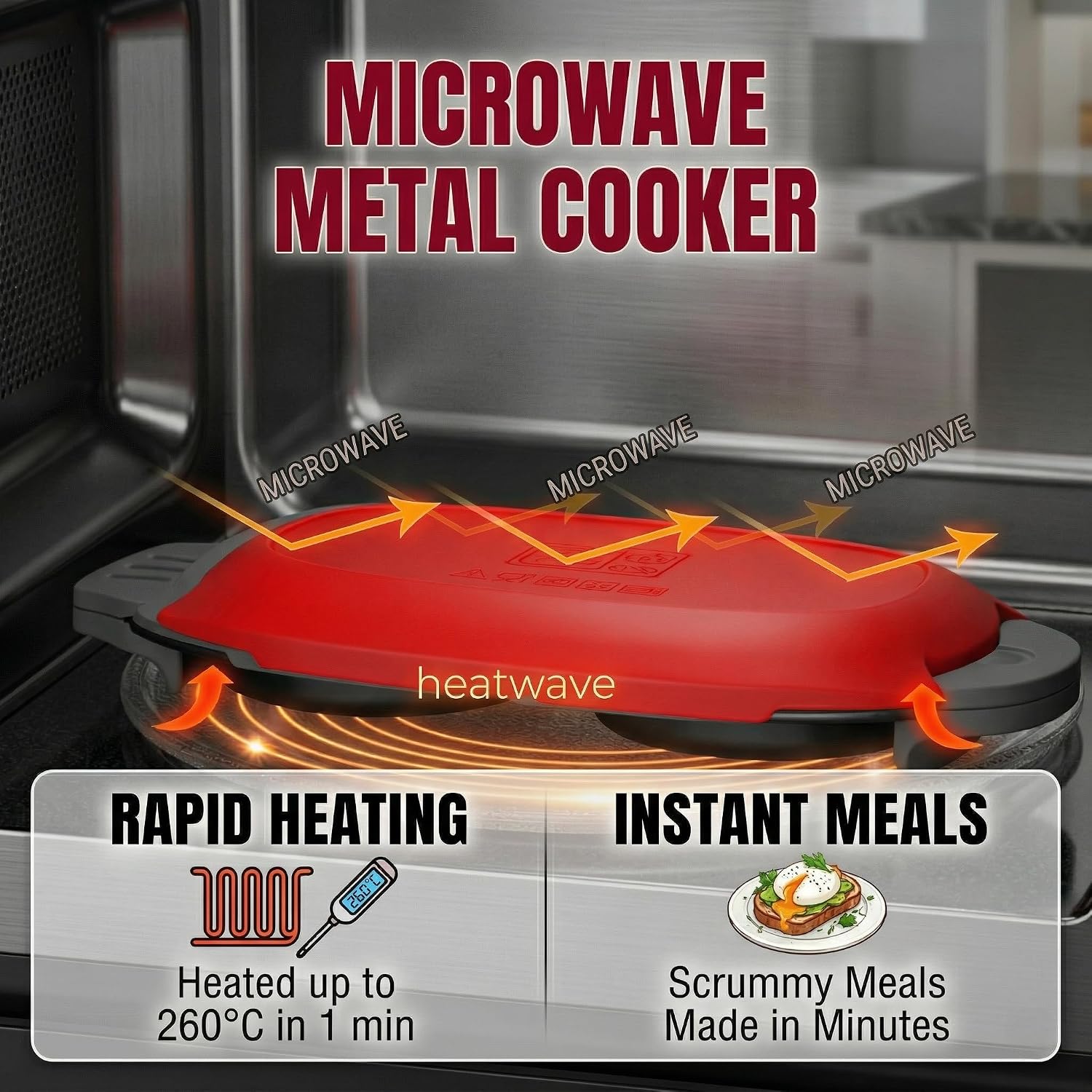 Microwave Egg Cooker Poacher | Non-Stick Egg Sandwich Maker, BPA-Free, Dishwasher Safe, Dorm Office RV Kitchen Gadget