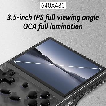 RG35XX 2024 レトロゲーム機 64GBカード付き rg35xx ハンドヘルドゲームコンソール 3.5インチ IPS スクリーン Linuxシステム クラシックエミュレーター 手持ちゲームコンソール HDMI TV出力対応 ブラック