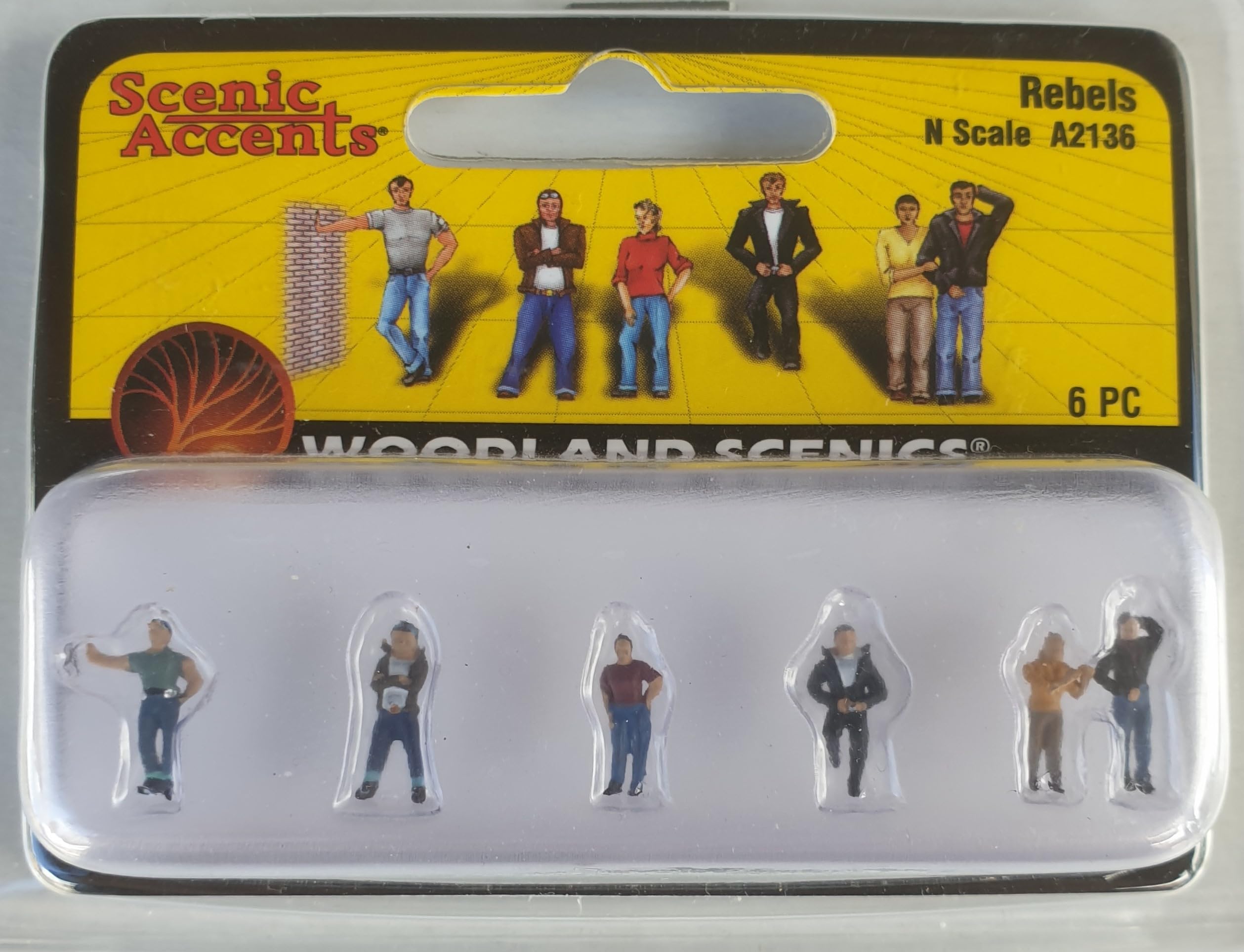 Woodland Scenics A2136 Rock n Roller 60s 70s Youth Figures Track N 1:160 Rebels