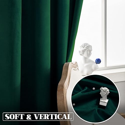 Miniatura 5 de Cortinas de terciopelo blanco blanqueado de 72 pulgadas de largo, cortinas de oscurecimiento de habitación para dormitorio, tratamiento de ventanas