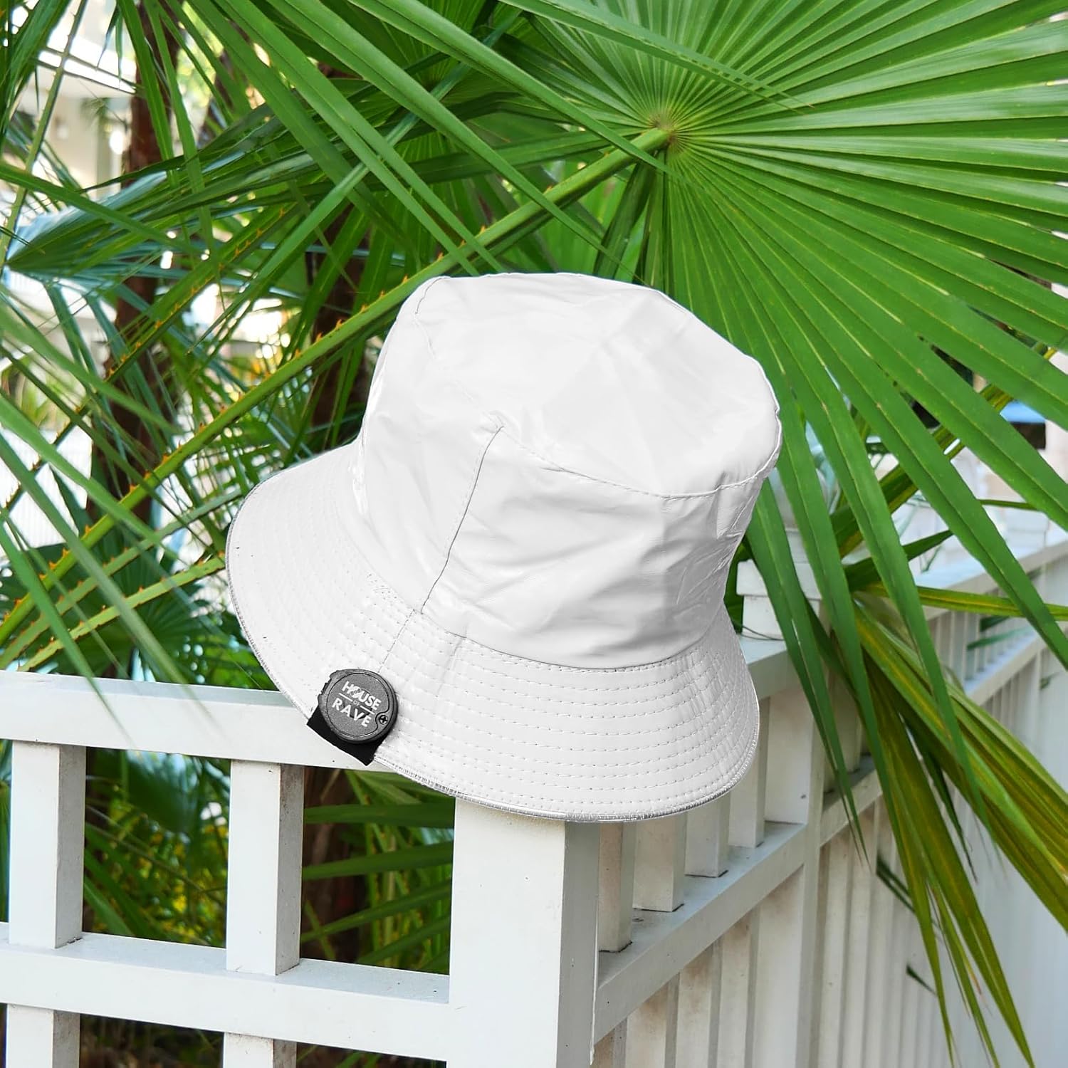 Recahrgeable Light Up Rave Bucket Hat - LED Bucket Hat for Men, Women - Iridescent Festival Hat - Neon Rave Gear - Image 4