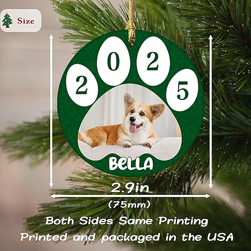 Miniatura 57 de Adornos personalizados para perro para árbol de Navidad 2024, adorno de Navidad personalizado para perros con nombre, regalos de decoración de árbol