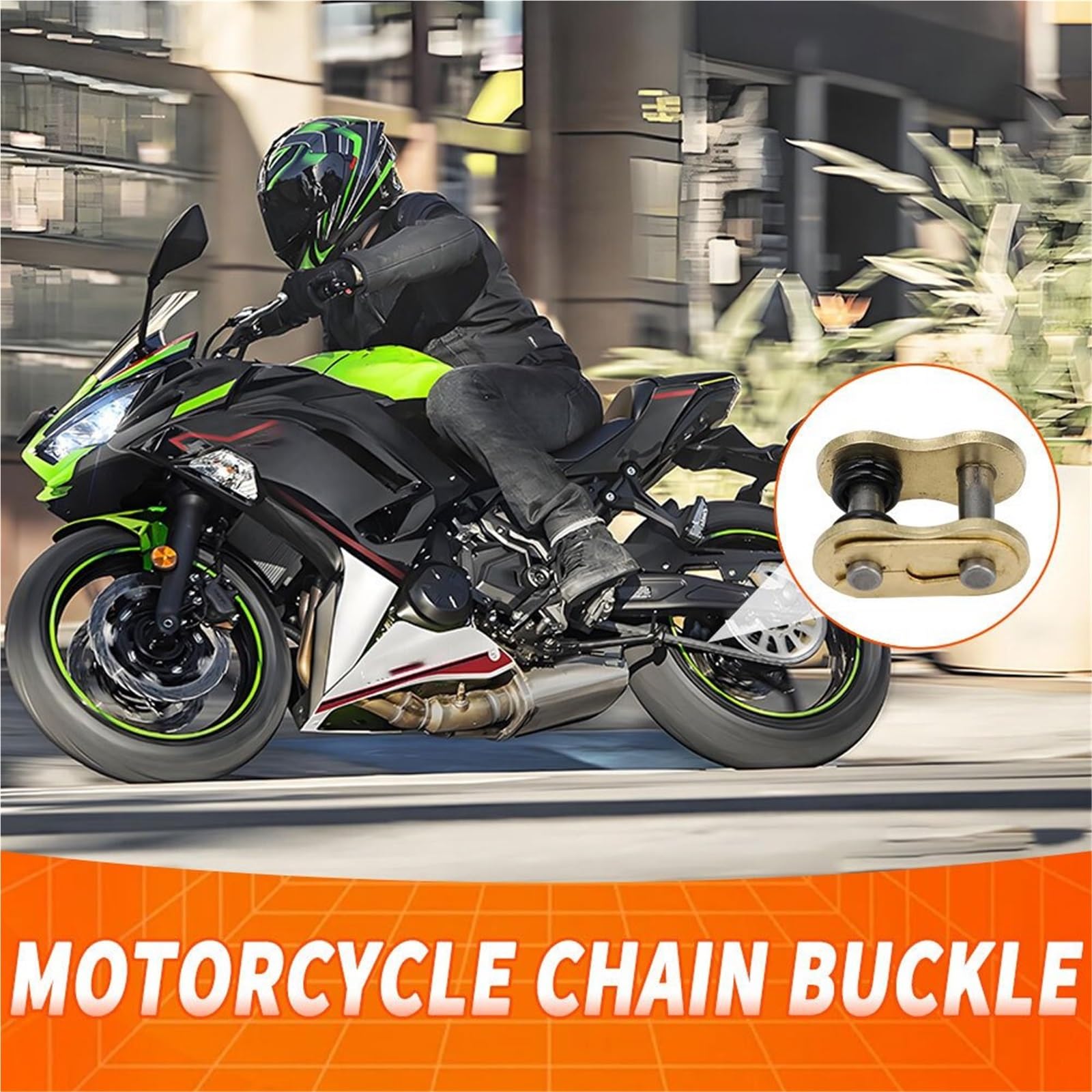 Catene per moto 420 428 520 525 530HV Collegamento Anello Fibbia Moto Catena di trasmissione