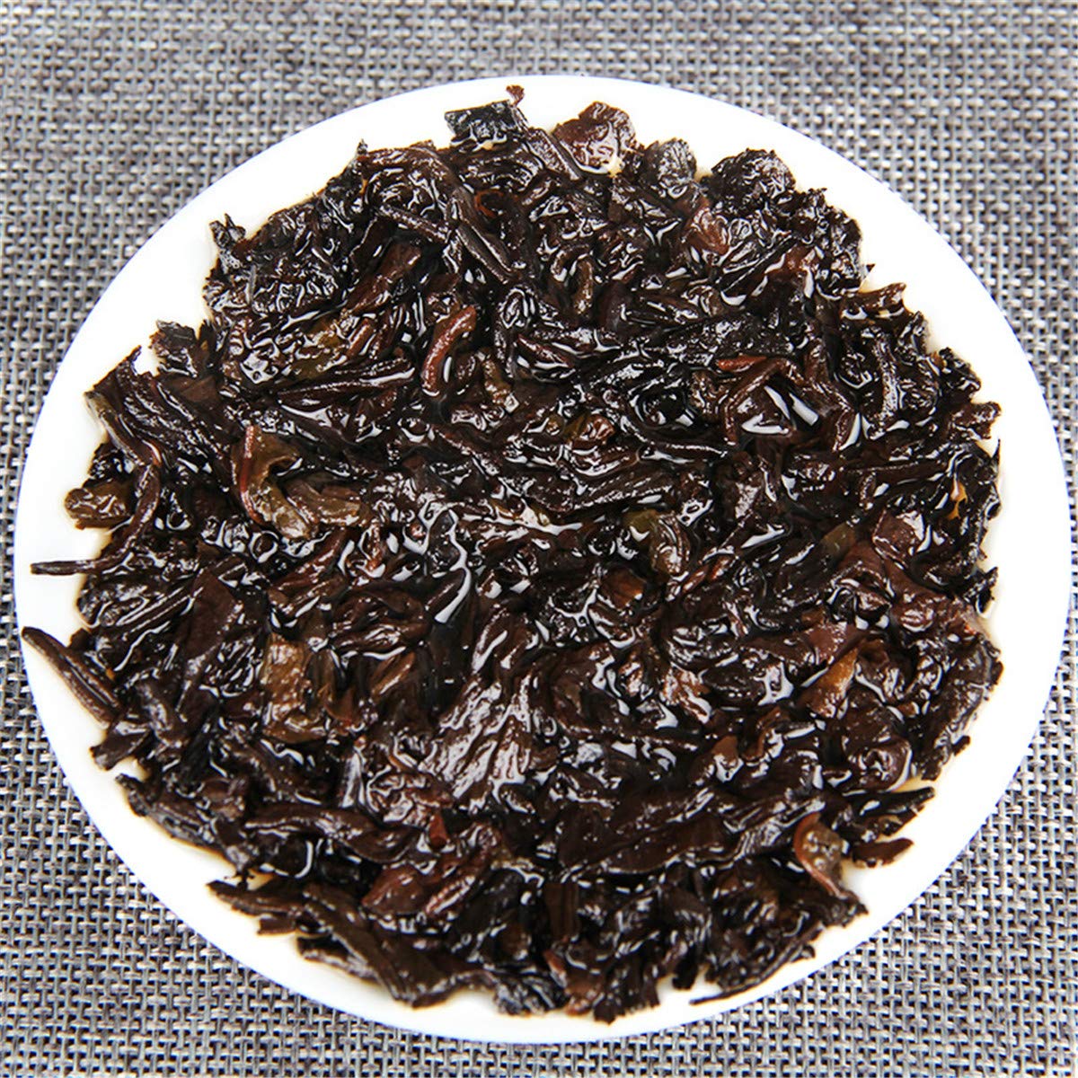 Té Pu'er Chino Menghai 357g - Pastel de Yunnan Cocinado Negro Maduro Shu Cha para el Cuidado de la Salud