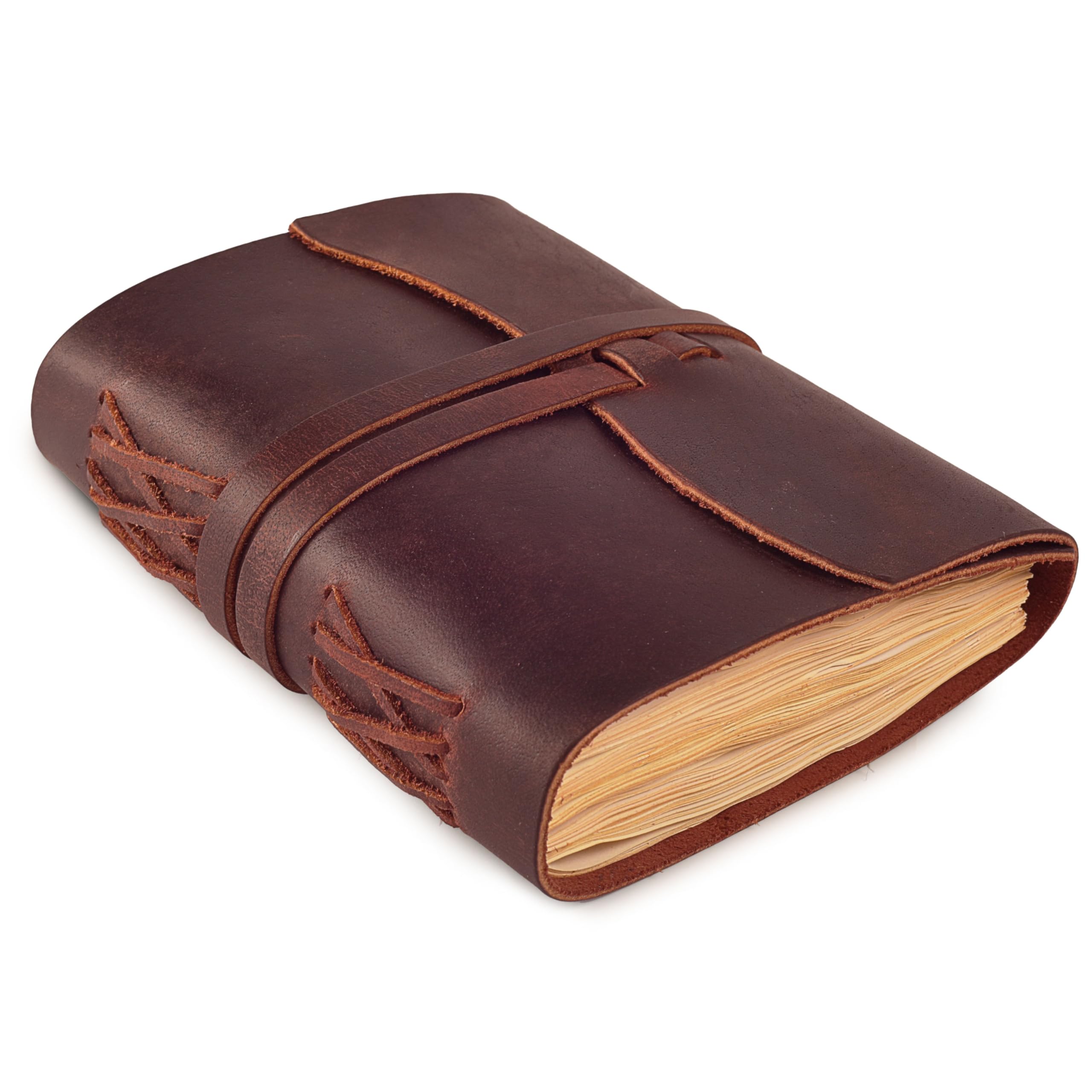 LEATHER VILLAGE Leather Bound Journal - Fuchsia, 7"X5", 220 Pages - Vintage Blank Paper Diary for Writing, Drawing, Sketchbook, and Travel Notebook - Ideal for Women and Men — image 1