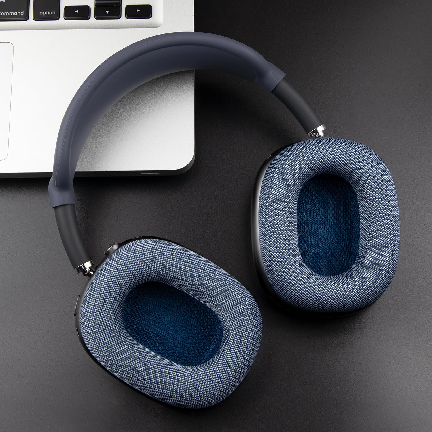 SOULWIT Replacement Earpads for Airpods Max Over-Ear Headphones, Ear Pads Cushions with Durable Mesh Fabric, Softer Foam - Sky Blue - Image 2