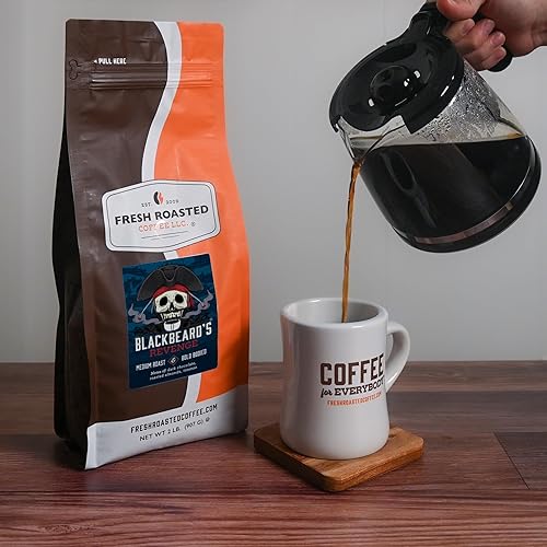 Miniatura 4 de Fresh Roasted Coffee Blackbeards Revenge 2 libras 32 oz tostado medio Kosher grano entero