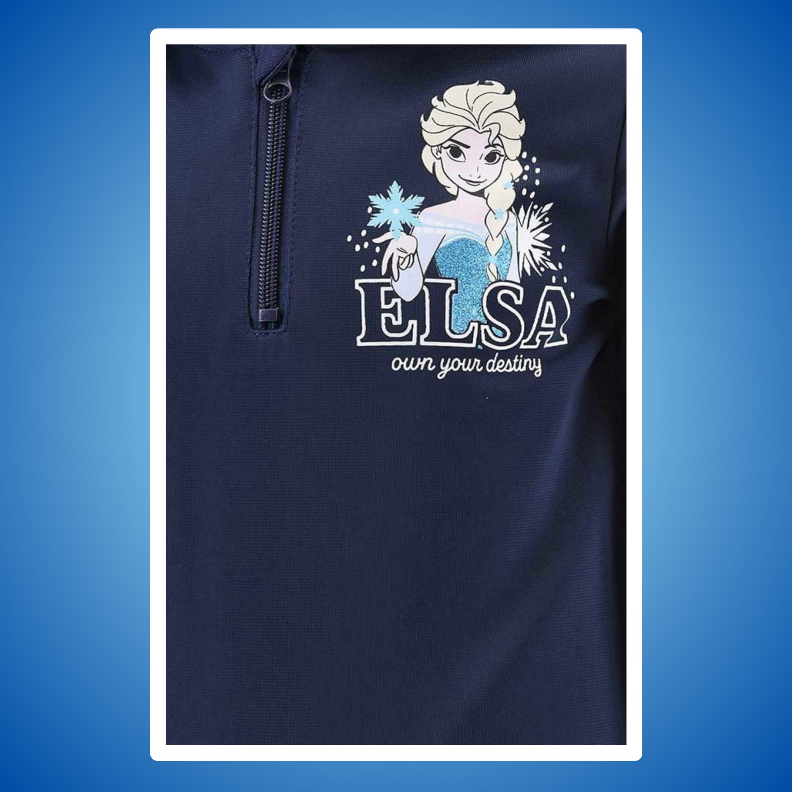 Disney Elsa Chandal para Niñas, Conjunto 2 Piezas para Niñas, Traje Deportivo Azul, Frozen Sudadera con Capucha y Pantalones, Tallas 3 a 8 Años