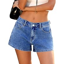 ELLEVEN Baggy Jean Shorts for Women, A-Line High Stretchy Mini Denim Shorts Summer Casual Loose Fit Sexy & Chic Jorts