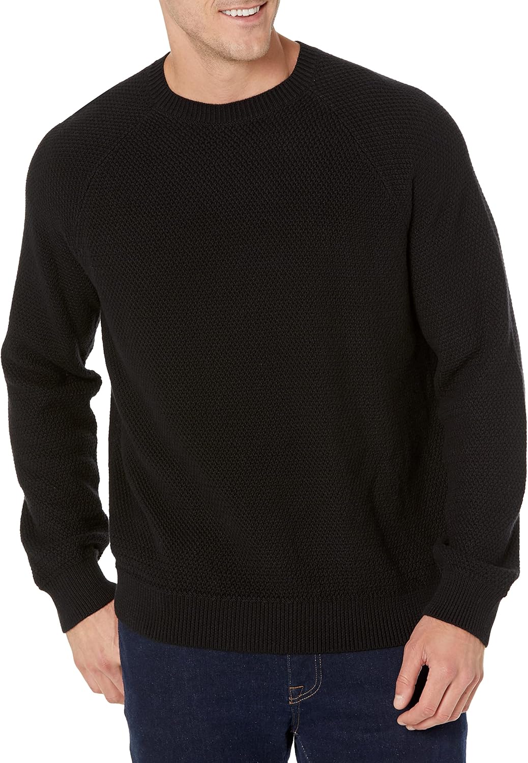 Amazon Essentials Oversized Crewneck Sweater for Men, Textured, Cotton - Image 2
