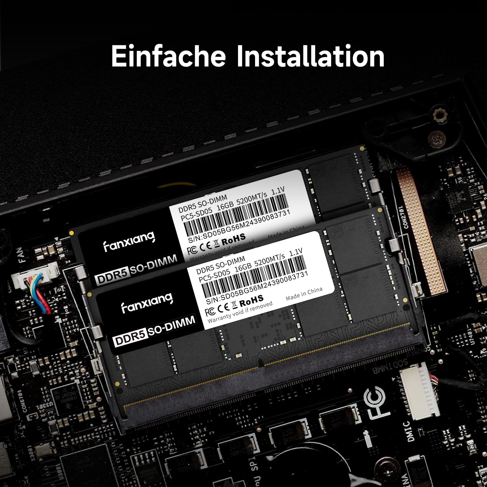 fanxiang DDR5 SO-DIMM 48GB 2枚セット fanxiang SODIMM 48GB Kit (2x24GB) DDR5 RAM 5600 MT/s CL45