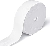 Vista 16 de Bandas elásticas negras para pelucas, carrete de punto de 1 pulgada y 12 yardas de alta elasticidad para costura, banda para cinturas, pantalones