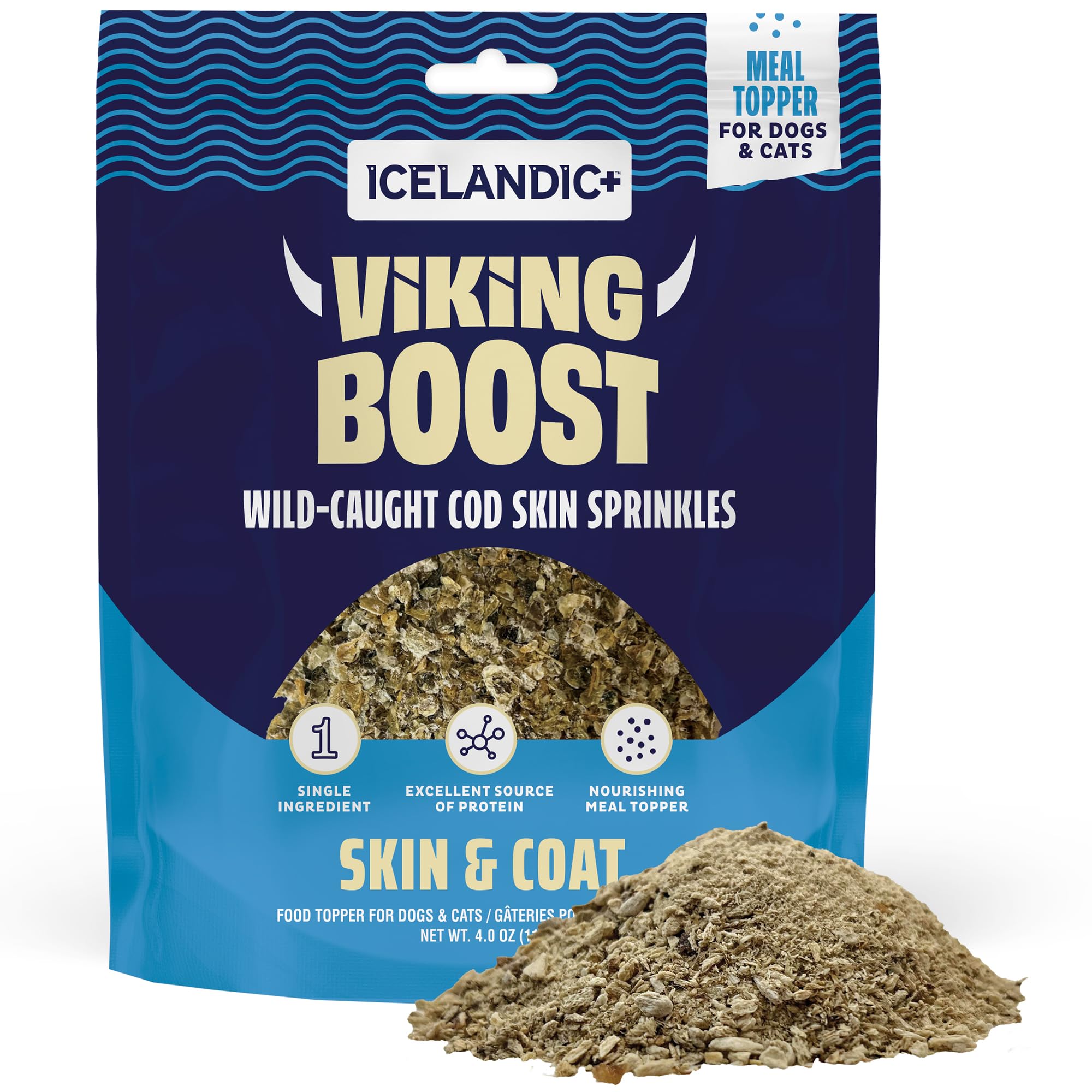 Amazon.com: Icelandic+ Viking: 4oz Wild-Caught Cod Skin Sprinkles