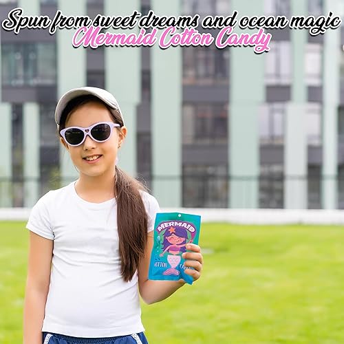 Miniatura 4 de Caramelo de algodón sirena (envueltos individualmente) de sandía, piña, arándano -