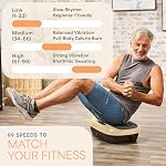 LifePro Hexaplate Lite Machine d'exercice à plaque vibrante avec points d'acupression magnétiques - Machine à plaque vibrante pour entraînement complet du corps - Plaque vibrante avec bandes de résistance et de boucle pour le fitness
