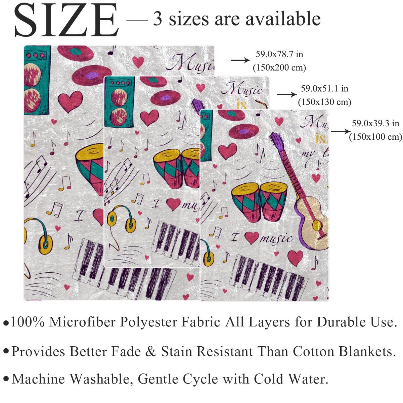 Coperta in pile per strumenti musicali sfocati in peluche leggero
