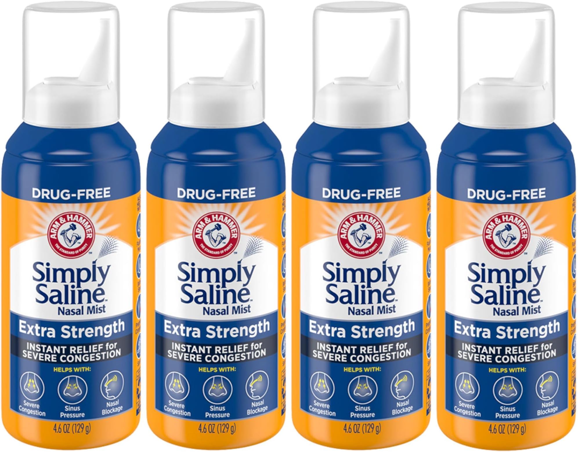 Nasal Mist Extra Strength Severe Congestion 4.6 oz (Pack of 4)