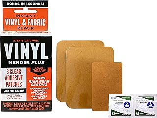 Tear Mender Vinyl Mender Clear Adhesive Patches, 40 Sq. Inches, BRT-1 (Packaging may vary)