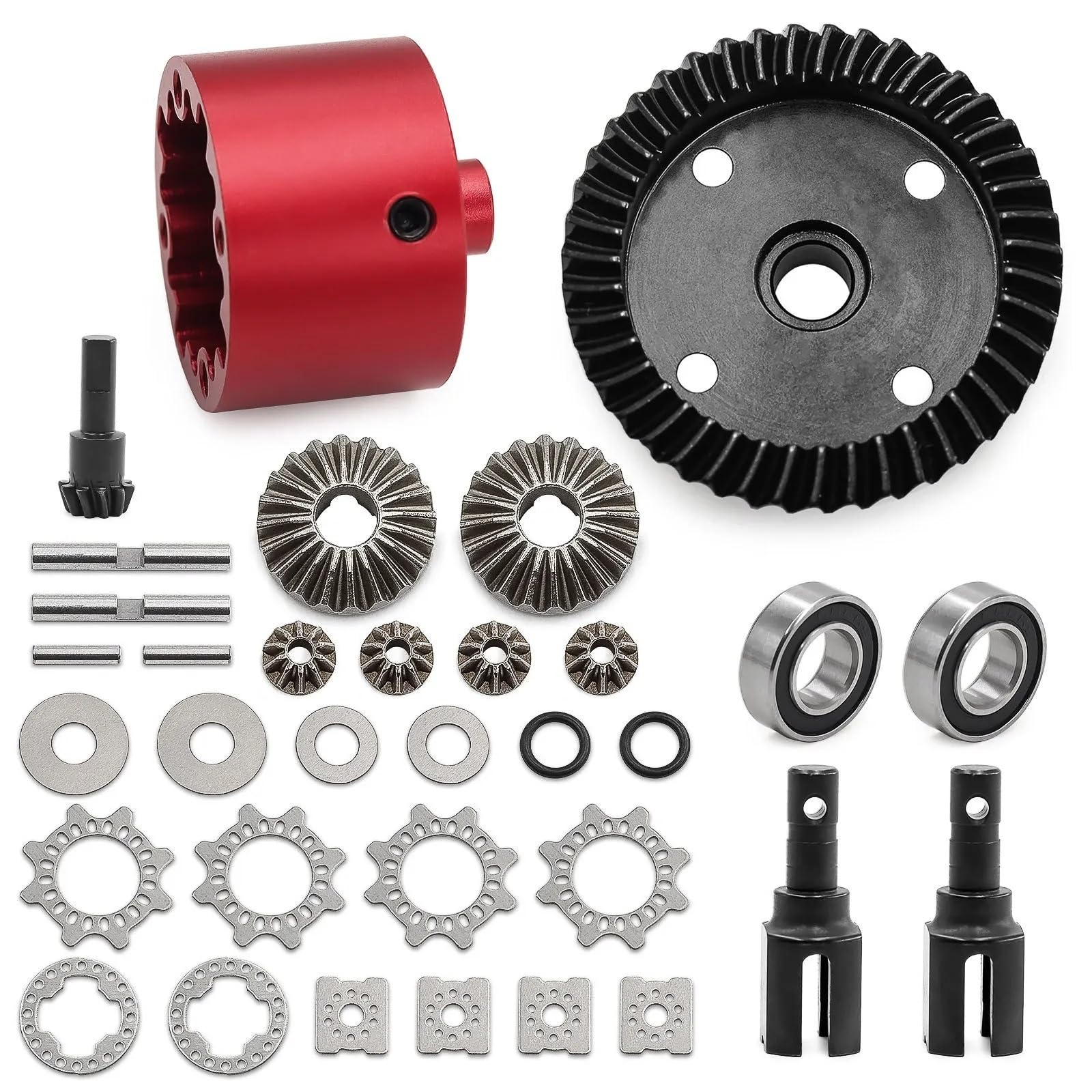 pour Arrma pour Kraton V5 V6 1/8 BIG pour Rock pour Mojave EXB 1/7 Kit De Différentiels Avant Et Arrière en Acier 35T 8T/43T 10T ARA310990 RC Améliorations Modèles