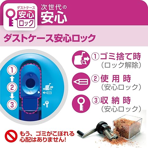 Miniatura 7 de sk-802-b Sacapuntas mitad Manual Mowing Sonic Azul (Japón Importación)