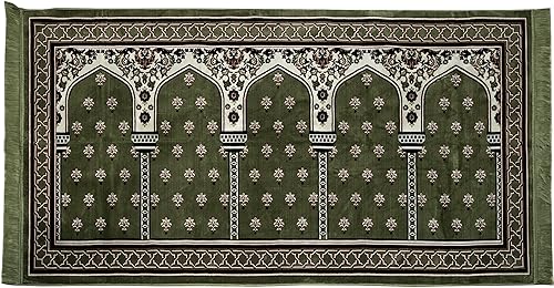 Modefa Alfombra de oración islámica turca Janamaz Sajada para múltiples personas para reuniones familiares o grandes y en grupo, tapete ancho de