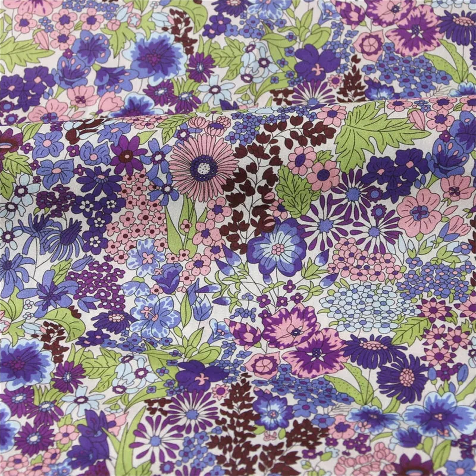 Printed Fabric Dark Color Flowers Cotton Fabric Printing(Color-05)