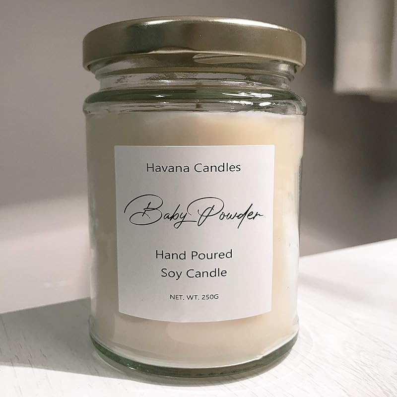 Baby Powder Scented Soy Candle Amazon.co.uk Handmade Products