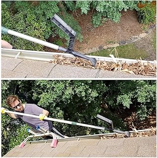 Gutter Cleaning Tool, Gutter Cleaner from Ground Roof,Gutter Cleaning Spoon and Scoop for Villas Townhouses Skylights Roof Roof Ditch