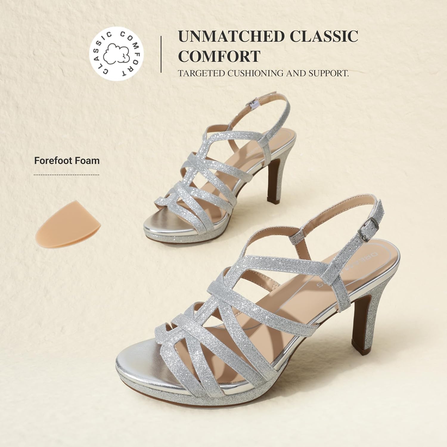 DREAM PAIRS Women's Strappy Stiletto High Heels Round Toe Ankle Strap Dress Shoes Platform Comfortable Heeled Sandals - Image 6