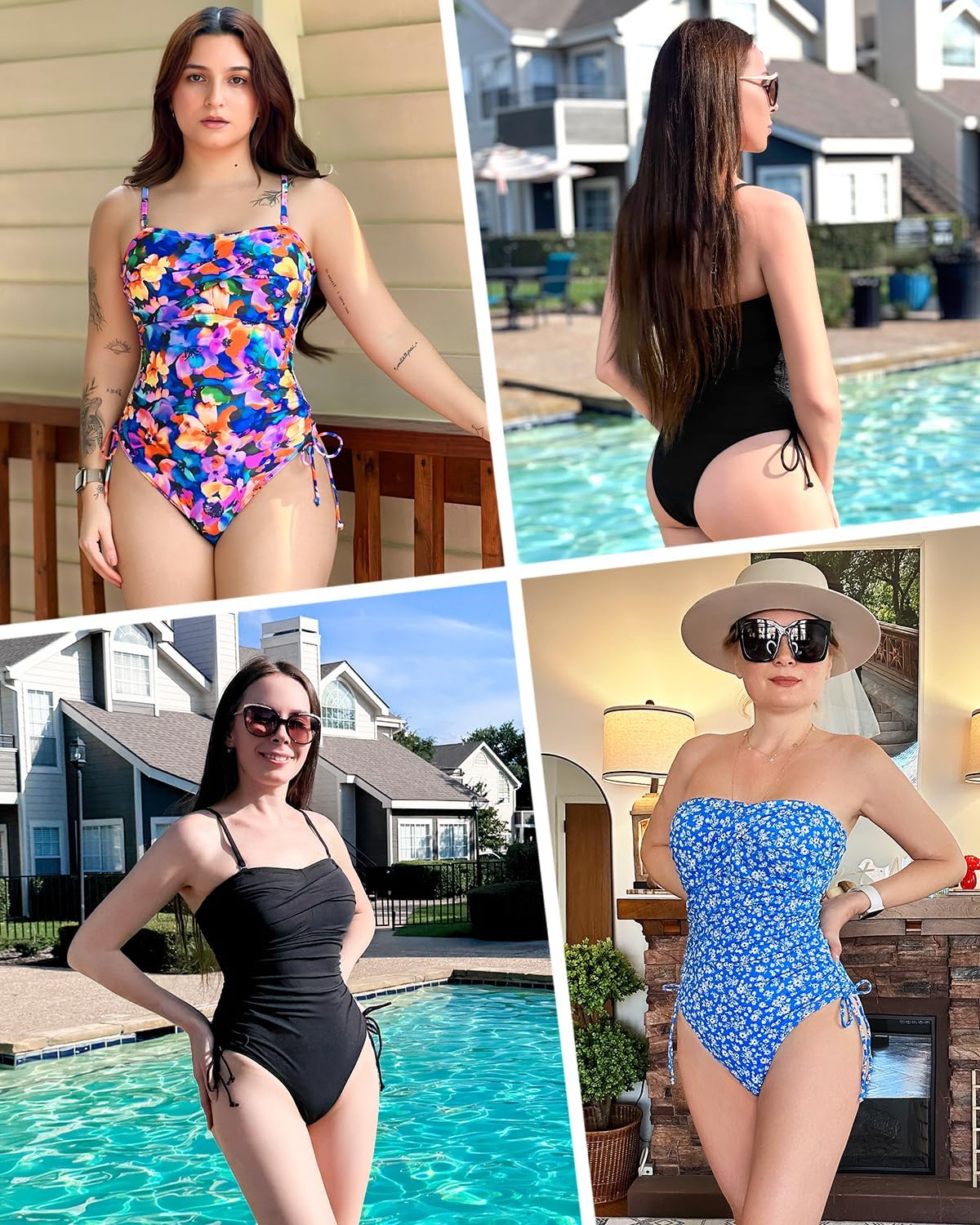 Tummy Control One Piece Swimsuit - Strapless Bandeau Bathing Suits for Women 2025 Cheeky High Cut Swimwear - Image 5