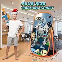 Vista 3 de Quanquer Pistola de espuma de juguete, objetivo de práctica de disparo, compatible con pistolas de juguete Nerf, juego de disparos de zombies