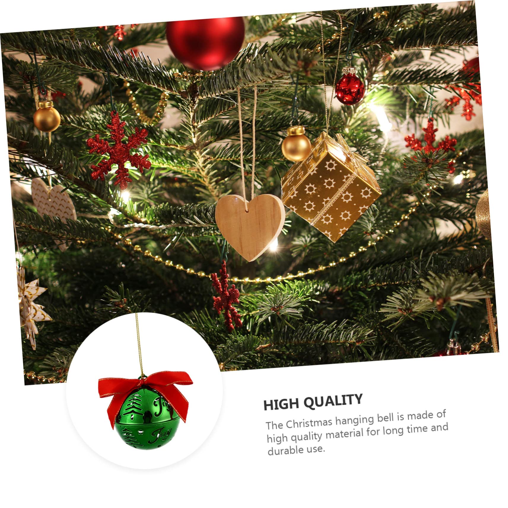 Zerodeko Elegante Set di Ornamenti per Lalbero di Natale 12 Pezzi Decorazioni Sospese a Campana in Metallo per Case Feste Alberi di Natale Stili multipli