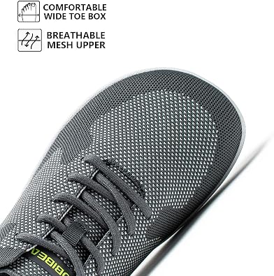 HOBIBEAR Men Barefoot Shoes | Wide Toe Box | Mesh Casual Sneakers