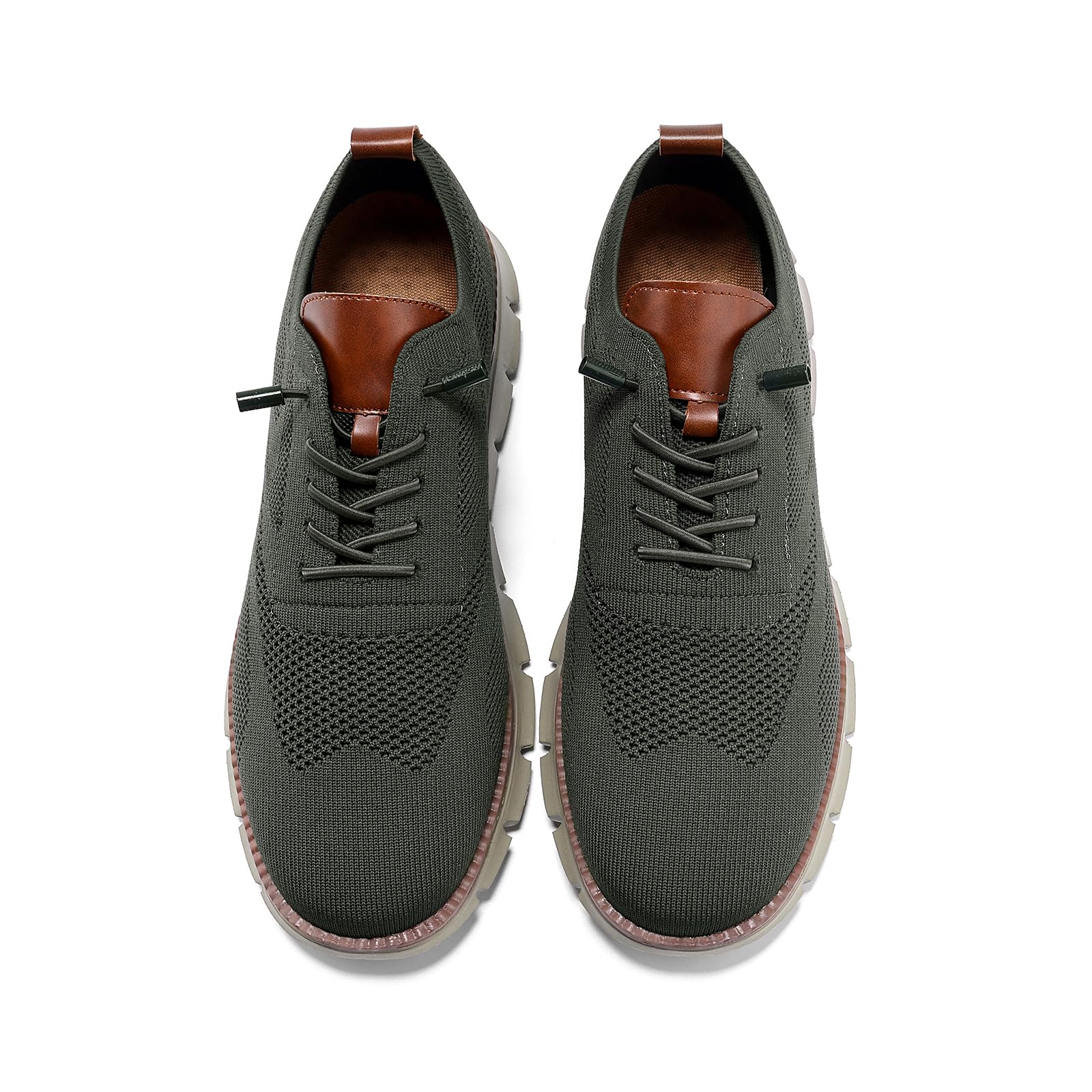 Wearbreeze - Tenis Oxford casuales de negocios para hombre, zapatos de vestir ligeros con cordones para el trabajo, viajes y viajes diarios