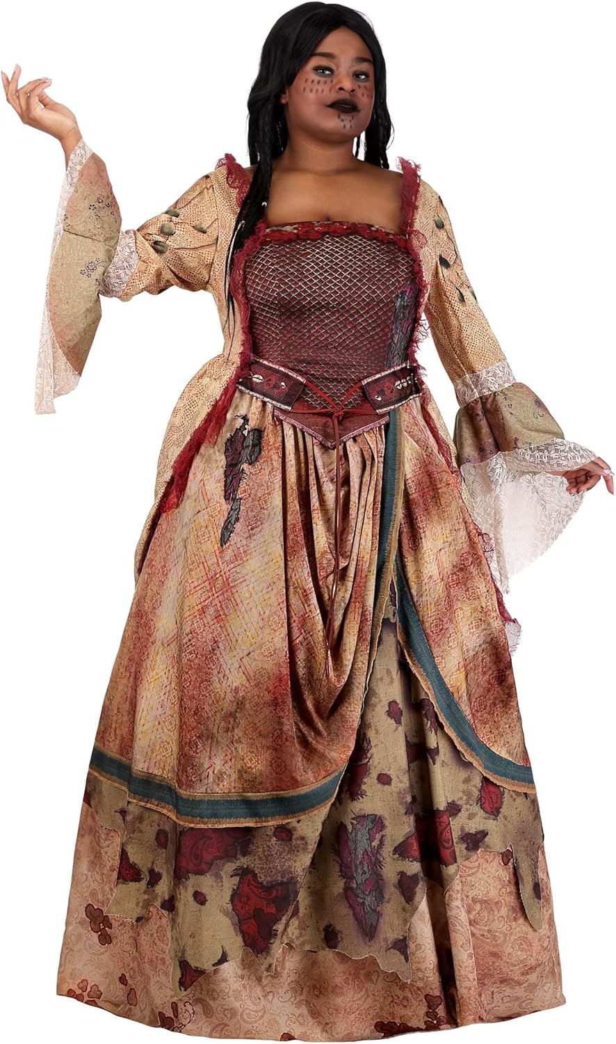 Plus Size Pirates of the Caribbean Tia Dalma Calypso Costume Dress for Women - Pirate Cosplay Outfit, Officially Licensed