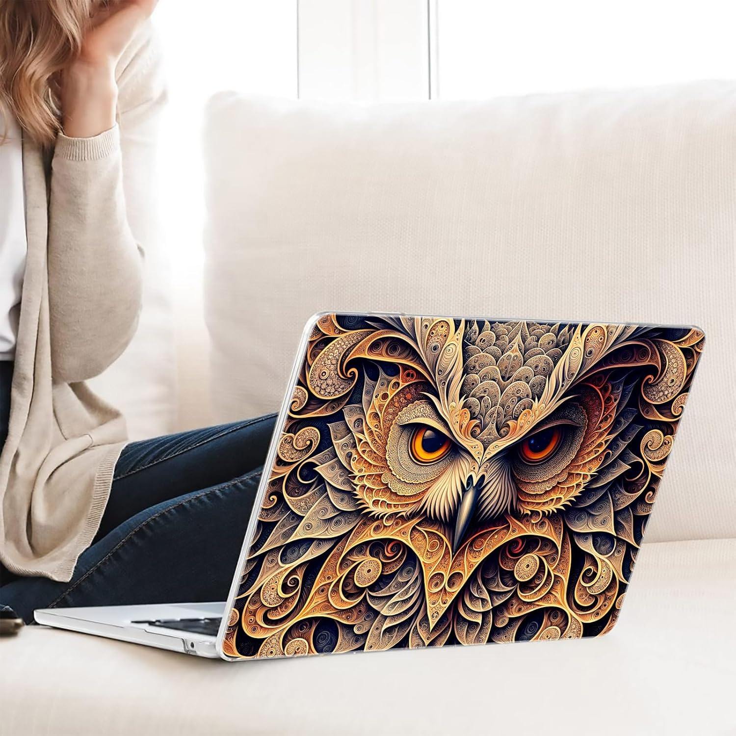 Compatible with MacBook Neo 13-inch, Hard Shell Case with Keyboard Cover and Screen Protector (A3404 A18 Pro chip, 2026 Release) - Owl MC22683