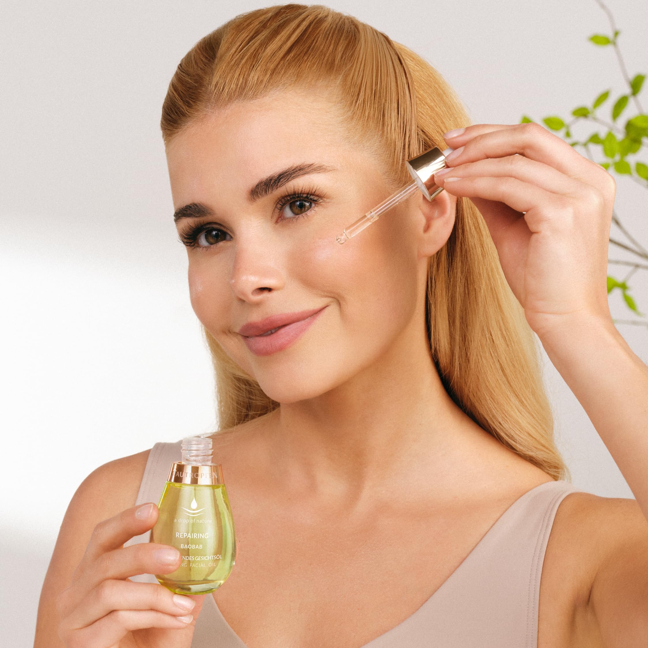 TAUTROPFEN Naturkosmetik, Repairing Gesichts-Öl (35 ml) - Beruhigendes Gesichtspflege-Öl für alle Hauttypen - mit Baobab Öl, Johannisbeersam Öl & Bisabolol – Schnelleinziehend