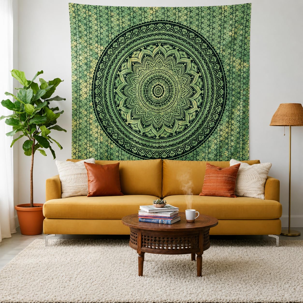 Ombre Mandala Tapestry - Boho Wall Decor -10 Ombre Mandala Tapestry - Boho Wall Decor -10