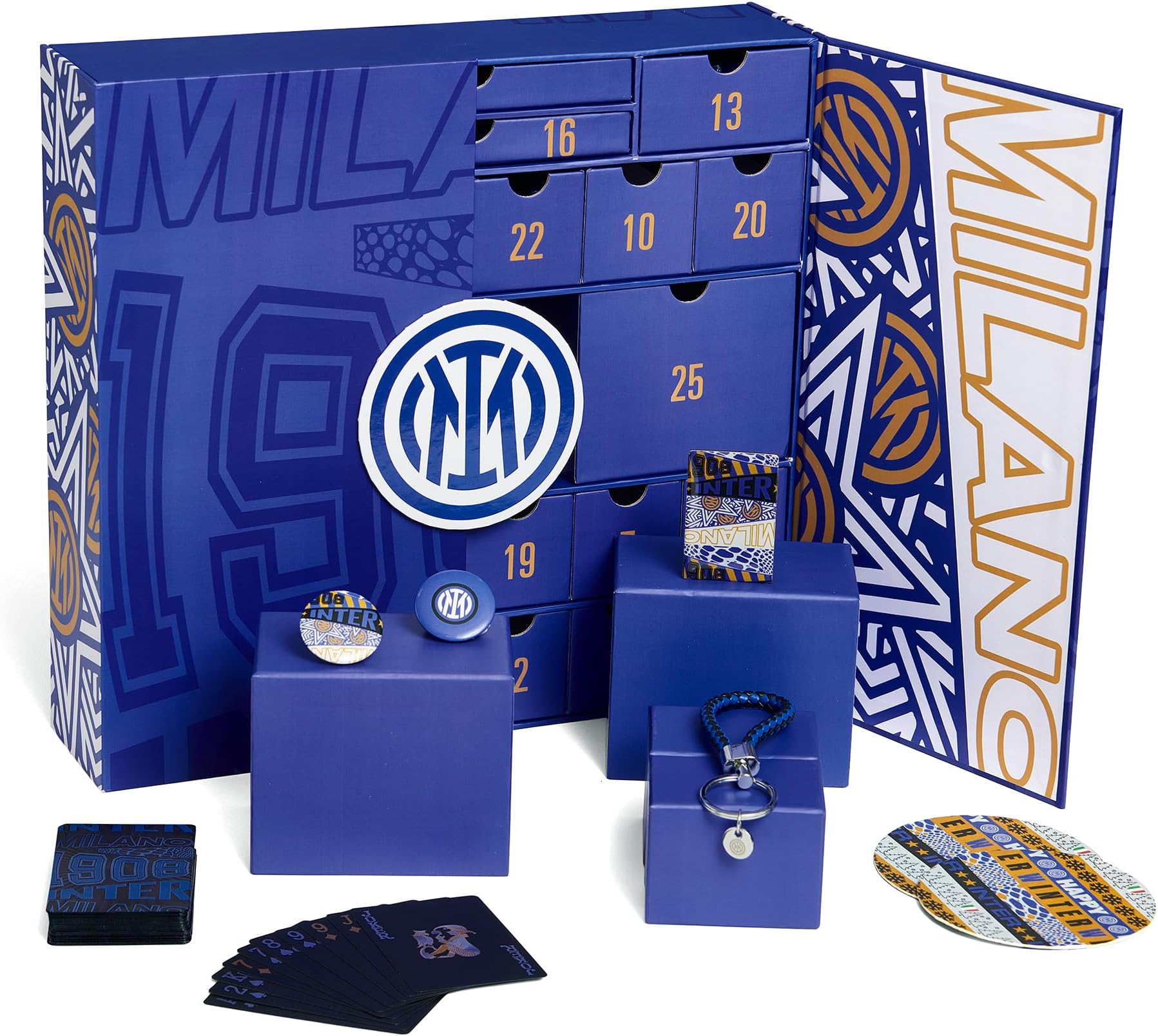 Inter - Advent Calendar, 25 Products on the Theme of Inter, Christmas Gift, Official Product, Experience the Waiting Time for Christmas with the Colours Black and Blue
