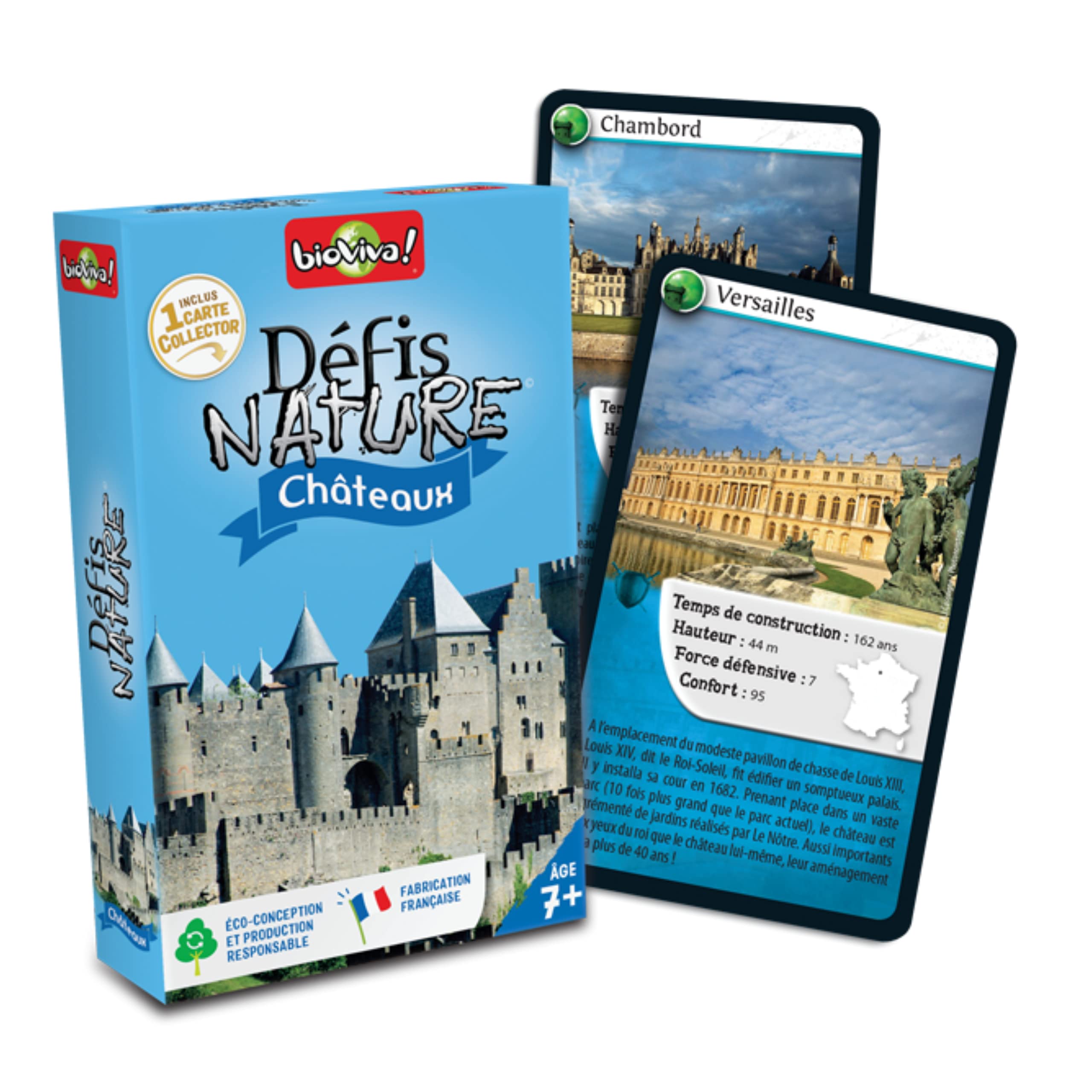Défis Nature - Gioco Di Carte Sui Castelli | 36 Carte, Da 2 A 6 Giocatori, Dai 7 Anni, Edizione Responsabile