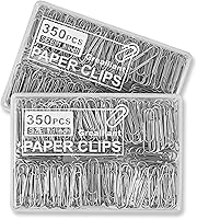 Vista 1 de 700 clips de papel, pequeños clips de papel para papeleo, 2 cajas de 350 piezas cada una, cajas de plástico resistentes y mejoradas bien