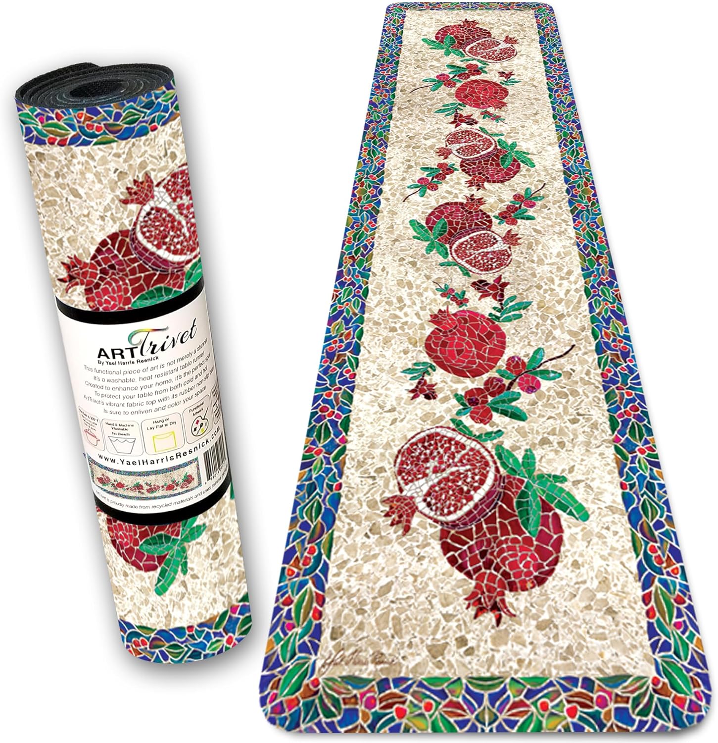 Pomegranate ArtTrivet HeatResistant Table Runner and