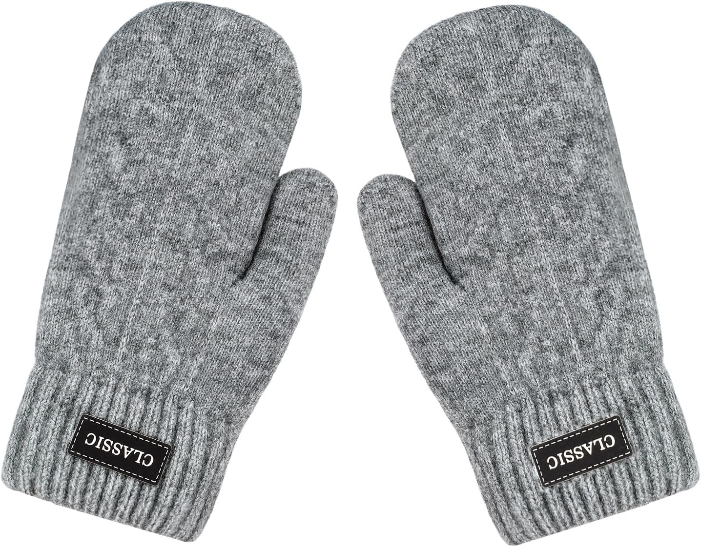 1 Pairs Winter Mittens Gloves for Women Warm Knit Fleece Lined Thick Gloves for Cold Weather