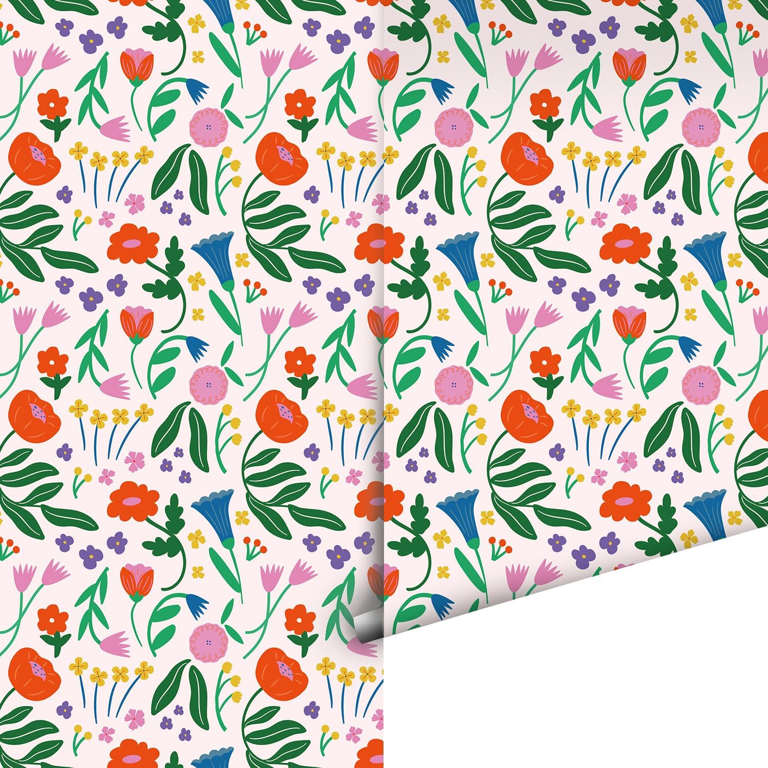 Tulip Peel and Stick Wallpaper Leather Effect Textured PVC Shelf Drawer Liner Pink Floral Removable Wall Backsplash 15.20x126.22 inch