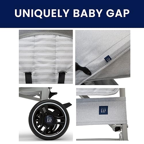 Miniatura 6 de babyGap Cochecito Clásico - Cochecito ligero con reclinación, plegado compacto y organizador para padres removible - Fabricado con materiales
